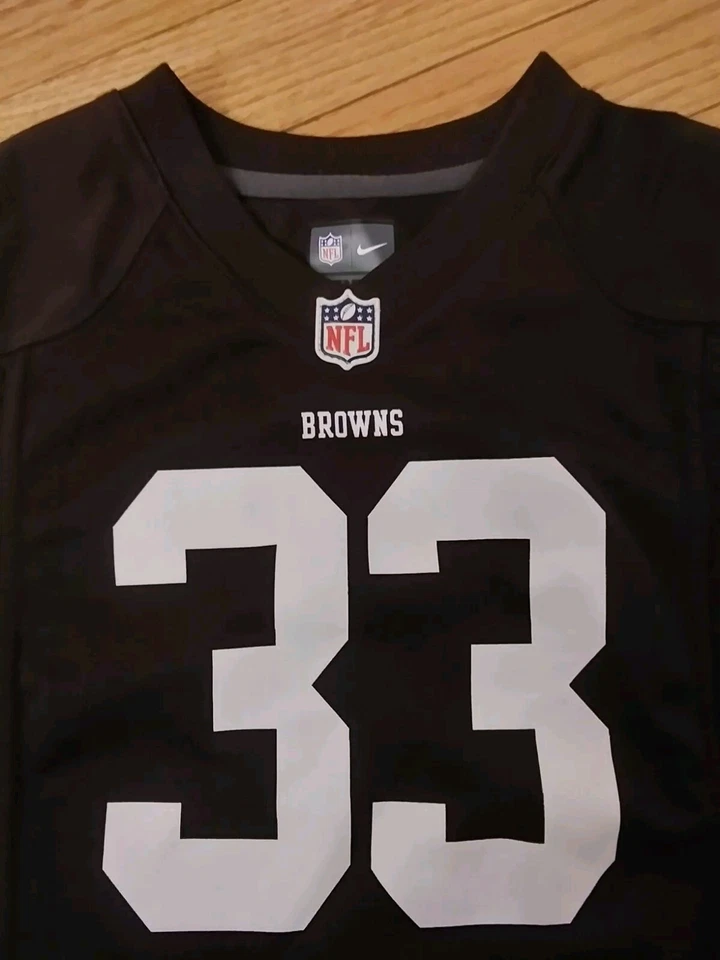 Camiseta deportiva para niños pequeños Trent Richardson Cleveland Browns jugadores de la NFL Nike On Field 3T Foto 3 de 4