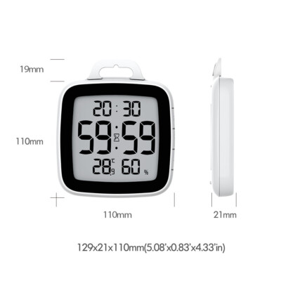 Baldr Shower Clock Waterproof Bathroom Timer Wall Clock with Temperature