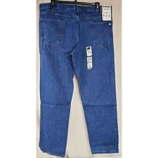 Berne Men's 40x34 Relaxed Fit Straight Leg Heritage Jean Stone Wash Dark Blue