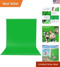 Green Screen Backdrop, 5x7 ft Photography Chroma Key Greenscreen Background S...