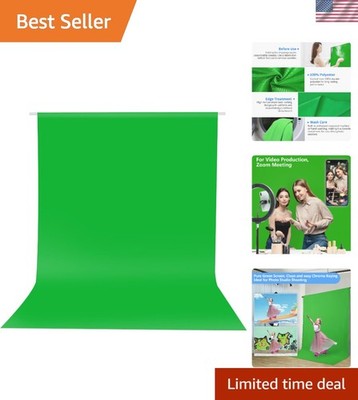 Green Screen Backdrop, 5x7 ft Photography Chroma Key Greenscreen Background S...