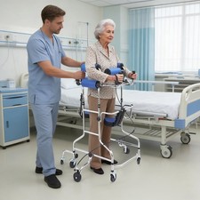 8-Wheel Rollator Walker with Hand Brakes, Adjustable Height  Width for Woman