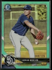 2018 Bowman #BCP73 Adrian Morejon Chrome Prospects Aqua Refractor #/125