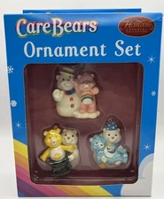 Care Bears Heirloom Ornament Set Of 3 Cheer Bedtime Funshine Bears Orig Box