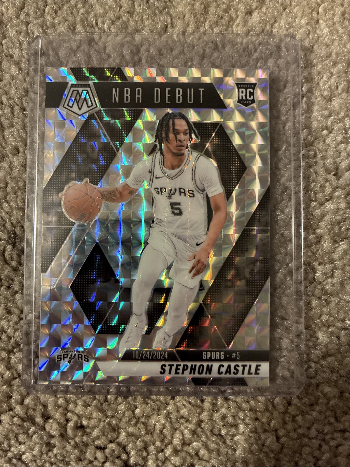 2024-25 Panini Mosaic - NBA Debut Stephon Castle #267 Mosaic Prizm (RC)