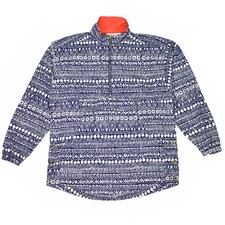NIKE Vintage 90s Allover Print Nylon Anorak 1/2 Zip Track Jacket Men M AUTHENTIC