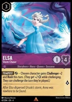 Lorcana Elsa - Storm Chaser 4URS-042 Rare Englisch Neu