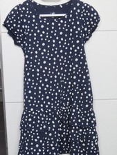 Kleid Kurzarm Gr. 128 Topolino Blau Blümchen