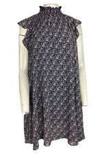 Code Mode Sz M Swing Hem Layered Floral Print Boho Cowgirl Festival Dress     BT