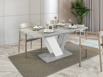 Esstisch ausziehbar 120-160 cm DUBAI modernes Design pflegeleicht, Montage