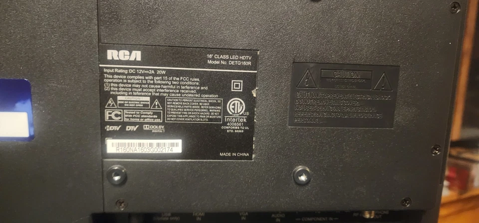 RCA DETG160R 16" Class LED HDTV 720p Works VG+ - Image 4 of 4