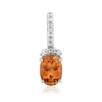 Cavill AnhäNger Silber Orange Topas 0,816Ct Oval 11 Zirkone Schmuck
