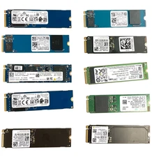 (LOT OF 10) SSD NVME/SATA 256GB M.2 Drives *!!NOT TESTED!!*