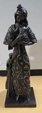 Maitland Smith Bronze Mother and 2 Children-- Sculpture  18" Tall -16.4 Lb 7.4kg