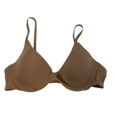 SKIMS 38B T-shirt Bra Nude Underwire Padded Adjustable Straps Seamless Comfort