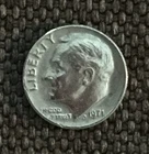 1971 P Roosevelt dime, not perfect, actual coin in picture, free shipping.