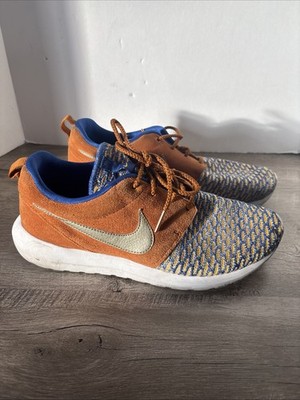 Nike Roshe One Print 746825-402 Blue Orange Gold Size 9 Men's Running Shoes
