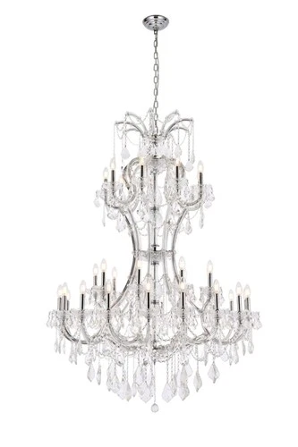 Elegant Lighting Maria Theresa 46" 36 Light Royal Crystal Chandelier - Picture 1 of 8