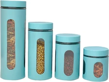 Kitchen Canisters Set for Countertop by Home Basics | Retro-Styled Canisters for