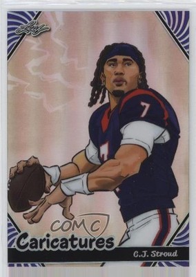 2024 Leaf Caricatures Purple /49 CJ Stroud #01 15bk