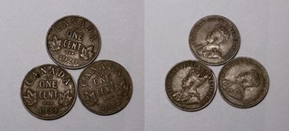 ONE CENT SALE! 1920 32 34 CANADA CENTS LOT 3 COINS #757 44