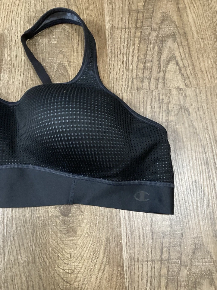 Champion Black Wireless Sports Bra Scoop Neck Size 38C - Image 3 of 4