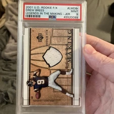 2001 Upper Deck Drew Brees Rookie F/X Legends In The Making Nfl Debut Game Used