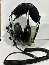 David Clark H10-13.4 Aviation Headset Dual GA Plugs 12510G-21 AS IS