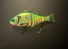 Custom Glide Bait Bluegill Custom Paint Lure Bass 6 In Double Jointed Rattle ￼