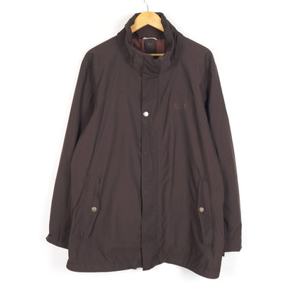 JACK WOLFSKIN TEXAPORE Men's Jacket Size XL Hooded Brown Full Zip