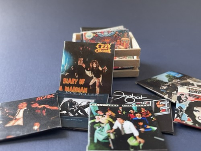 #ad Dollhouse Miniature Record Albums 1:12 LOT of 14 Vinyl Cardstock SET 2 $12.99