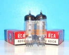 6DC8 EBF89 NOS RCA radio audio vintage amplifier vacuum tubes 2 valves Holland