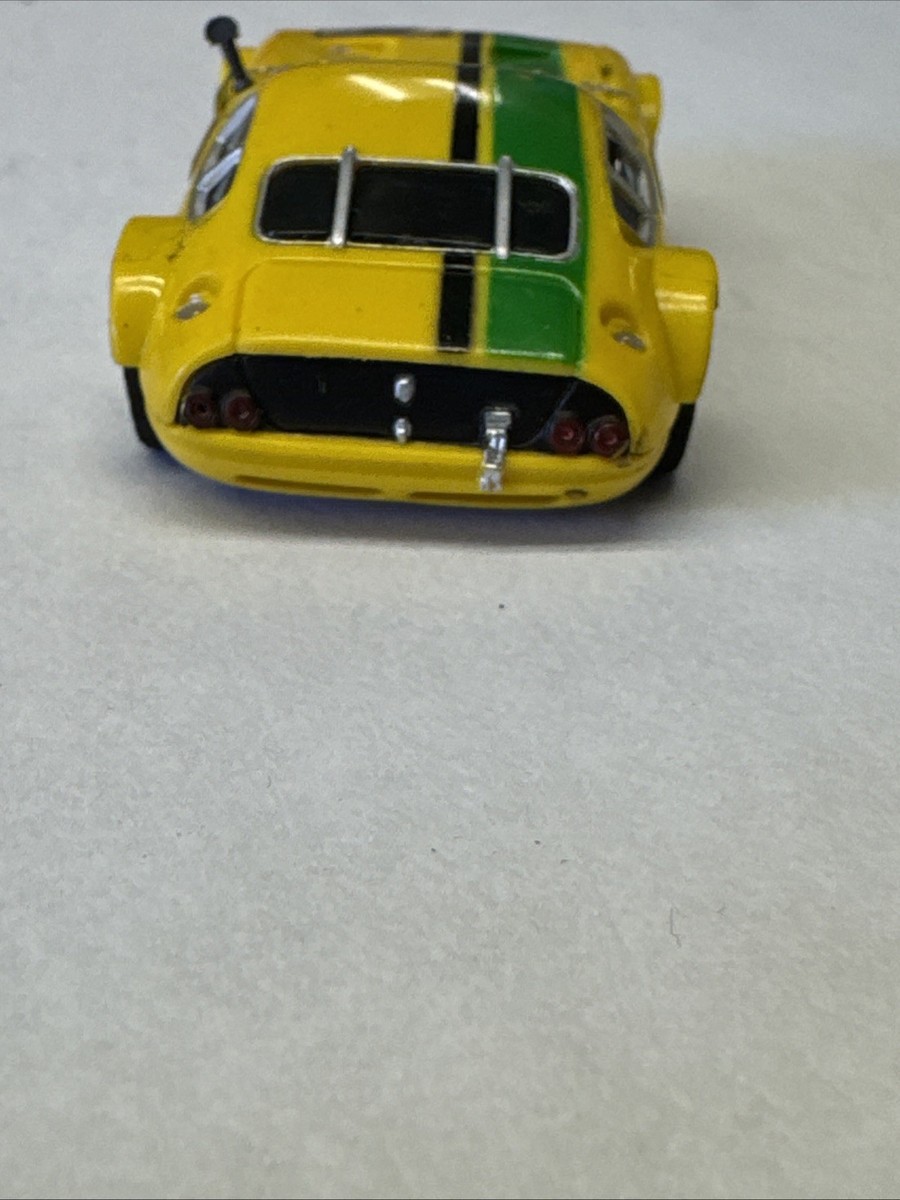 Aurora AFX G-PLUS FERRARI DAYTONA COUPE - Yellow Green HO Slot Car