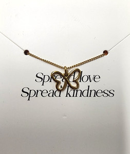 Authentic Butterfly Effect 18K Gold Plated Infinite Butterfly Necklace 19.5"+2"