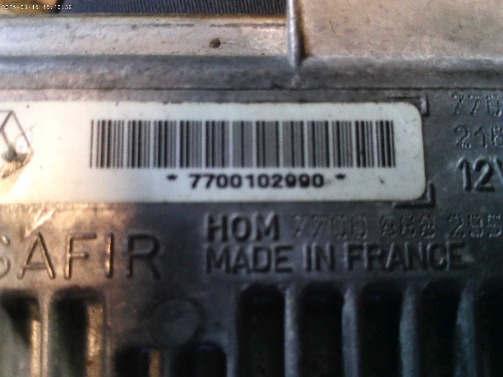 CENTRALINA ECU RENAULT CLIO 1.2 1995 7700102990 SCE1M