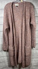 Universal Thread Women  s Marled Open Front Longline Cardigan Sweater Size M