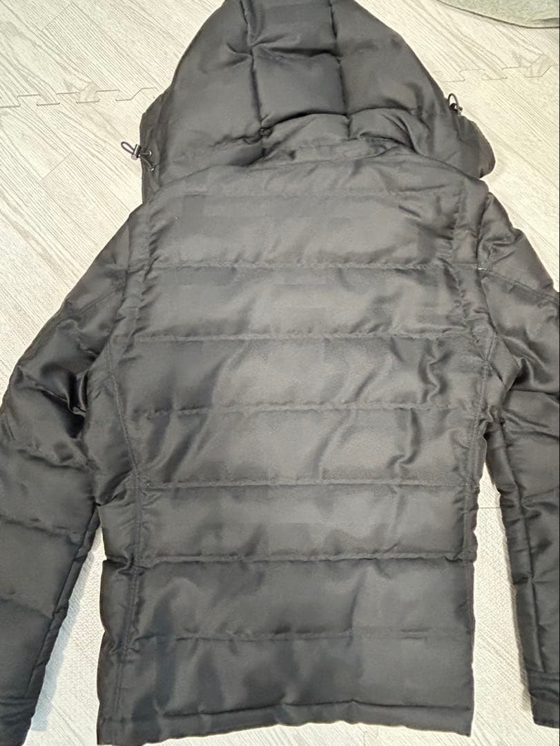 BLACK LABEL Hooded Down Jacket Black Check Lining Men's Outerwear Used thumbnail 5