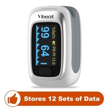 Vibeat PO6C Finger Pulse Oximeter Perfusion Index Heart Rate Monitor with Alarm