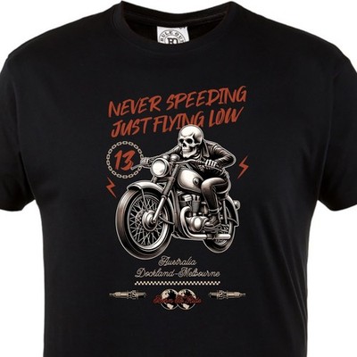 Herren T Shirt Motorrad Skull Biker Spruch Geschenk Maenner Rider Vintage
