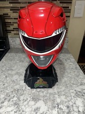 Mighty Morphin Power Ranger Cosplay Red Ranger Helmet w/Stand