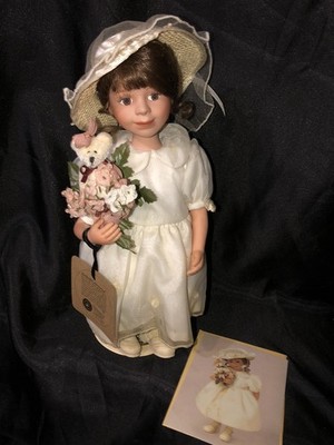 Boyds Bears 12  Doll Morgan w/ Flora the Teddy Bear, My Best Friend w/COA