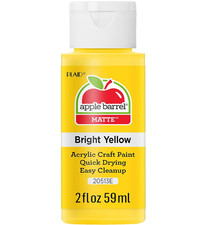 Apple Barrel Acrylic Paint in Assorted Colors 2 oz , 20513, Bright Yellow