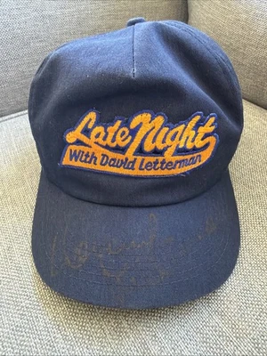 Vintage 80s/90s Late Night With David Letterman Autographed Signed SnapBack Hat - Image 1 of 4