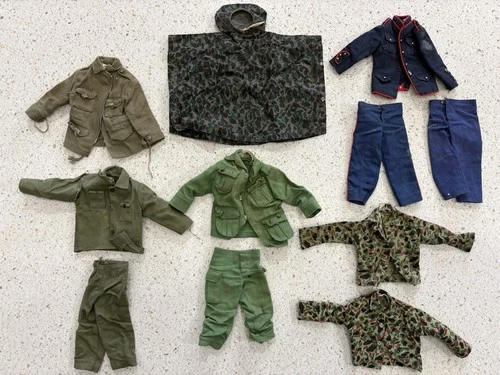 Vintage 1960’s GI Joe Clothing Outfits - 11 Pieces - Most Japan -  One Hong Kong