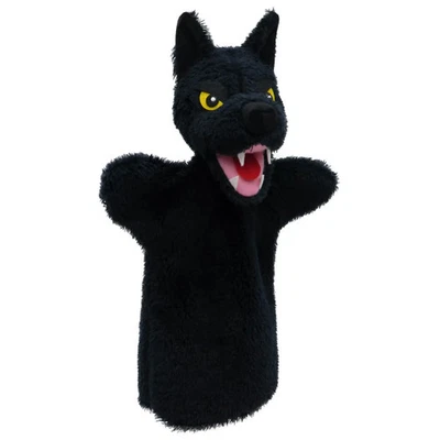 MUNABO Wolf schwartz 28 cm, Handpuppe