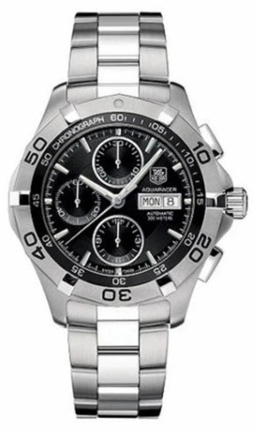 Tag Heuer Aquaracer CAF2010.BA0815 43mm Day-Date Black Dial Steel Men's Watch