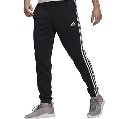 Spodnie męskie adidas Essentials Tapered Elasticcuff 3 Stripes Pant czarne GK882