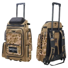2025 Smash Ops Lil’ Guerrilla Hybrid Roller/Bat Pack Bag - Desert Camo