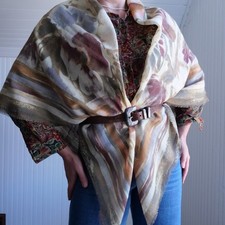 Giant 80s Saldarini neutral tones scarf