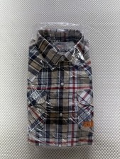 Vintage 1970 s Levis Strauss Boys size 14 Cotton Flannel Pearl Snap Shirt NEW